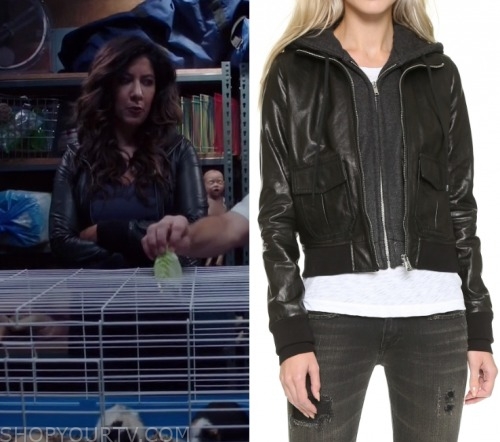 Brooklyn Nine-Nine: Season 7 Episode 6 Rosa's Leather Hooded Bomber ...