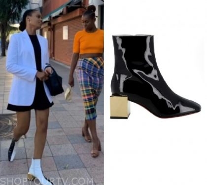 Insecure: Season 4 Episode 2 Condola's Black & White Ankle Boots | Shop ...