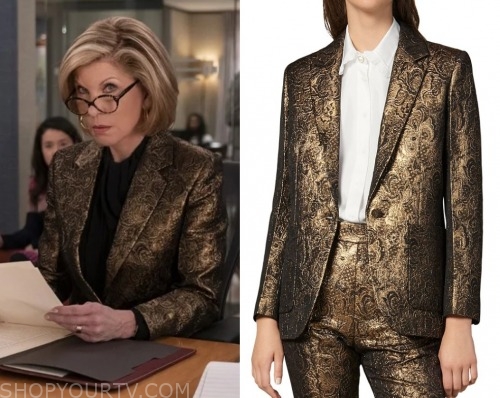 The Good Fight Season 4 Episode 1 Diane s Gold Blazer Shop Your TV