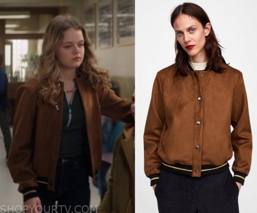 Home Before Dark: Season 1 Episode 9 Issy's Brown Suede Bomber Jacket ...