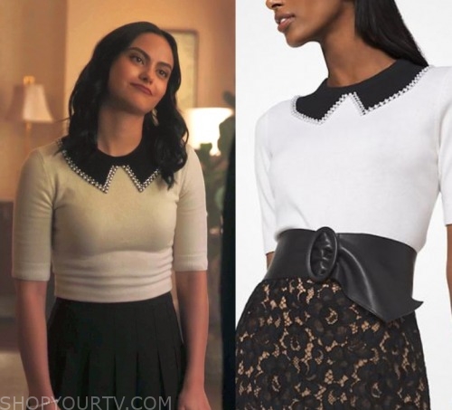 Riverdale: Season 4 Episode 14 Veronica's Embellished Collar Sweater ...