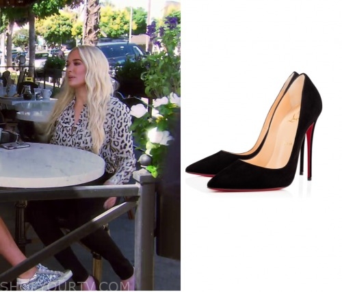 Erika Jayne dresses up sweats with Christian Louboutin pumps as