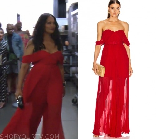 RHOBH: Season 10 Episode 1 Garcelle's Red Off The Shoulder Dress | Shop ...