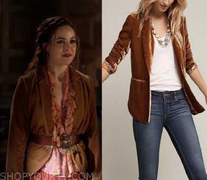 The Magicians Season 5 Episode 13 Fen S Brown Velvet Blazer Shop Your Tv