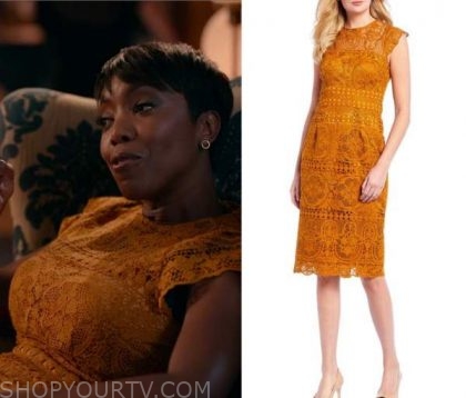 Sweet Magnolias: Season 1 Episode 8 Helen's Mustard Lace Dress | Shop ...