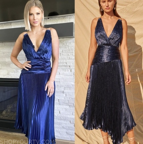 Vanderpump Rules: Season 8 Reunion Ariana's Navy Pleat Dress | Shop Your TV