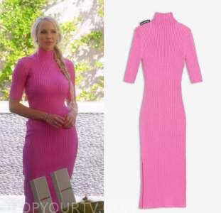 balenciaga pink dress