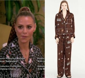 RHOBH: Season 10 Episode 6 Erika's Dorit's LV Logo Cat Print Pajamas ...