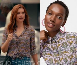 Sweet Magnolias: Season 1 Episode 4 Maddie's Floral Tiger Blouse | Shop ...