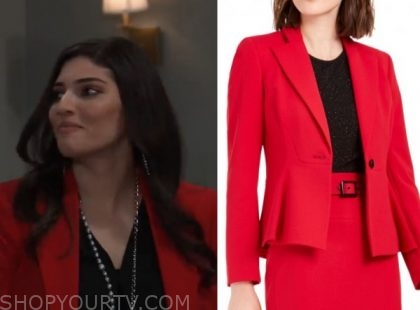 General Hospital: May 2020 Brook Lynn's Red Peplum Jacket | Shop Your TV