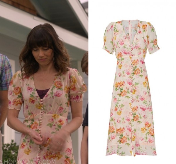 Dead To Me: Season 2 Episode 4 Judy's Floral Printed Button Down Dress ...