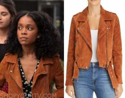 Love Victor: Season 1 Episode 1 Mia's Suede Biker Jacket | Shop Your TV