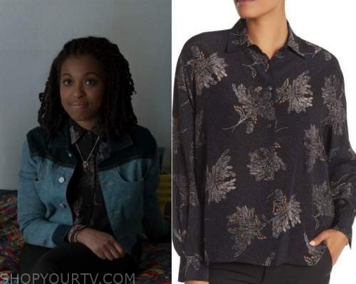 13 Reasons Why: Season 4 Episode 1 Ani's Printed Blouse | Shop Your TV