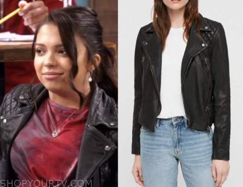 Mr Iglesias: Season 1 Marisol's Quilted Leather Jacket | Shop Your TV