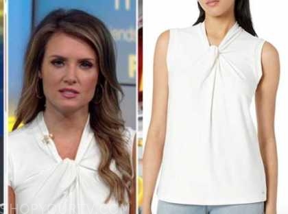 Fox and Friends: June 2020 Jillian Mele's White Knot Front Top | Shop ...