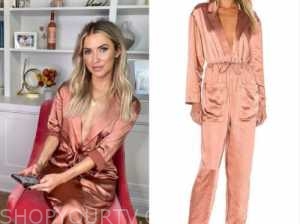 rose gold satin jumpsuit