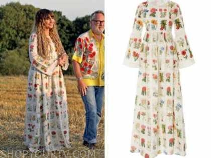 FLEUR DRESS - Linen Dress with Floral patches