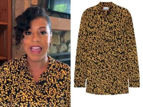 The Today Show: July 2020 Sheinelle Jones's Black and Yellow Printed ...