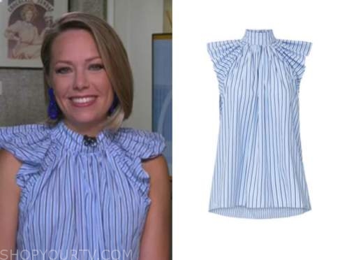 The Today Show: July 2020 Dylan Dreyer's Blue Stripe Mock Neck Top ...