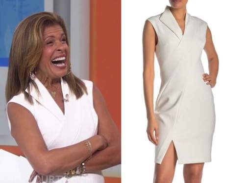 The Today Show: July 2020 Hoda Kotb's White Sheath Dress | Shop Your TV