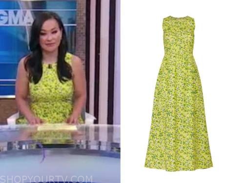 Good Morning America: July 2020 Eva Pilgrim's Yellow Floral Midi Dress ...