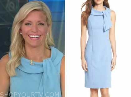 Fox and Friends: July 2020 Ainsley Earhardt's Blue Drape Tie Neck ...