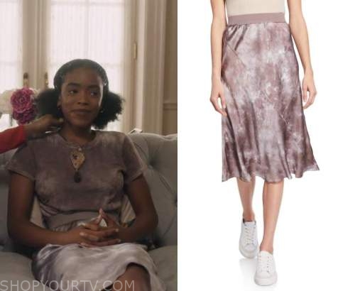 Greenleaf: Season 5 Episode 5 Zora's Tie Dye Midi Skirt | Shop Your TV