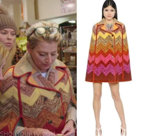 RHONYC: Season 12 Episode 14 Dorinda's Yellow Chevron Coat | Shop Your TV