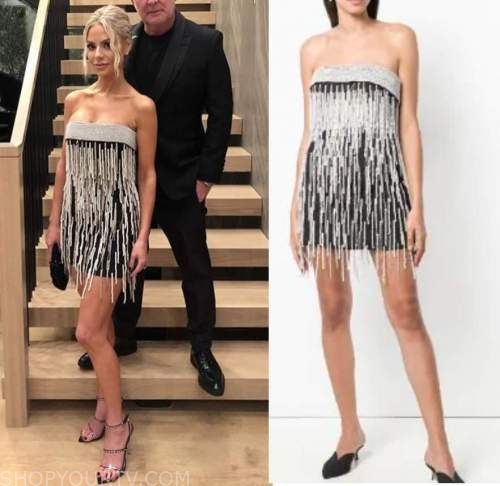 RHOBH: Season 10 Episode 10 Dorit's Silver Embellished Strapless Dress |  Shop Your TV