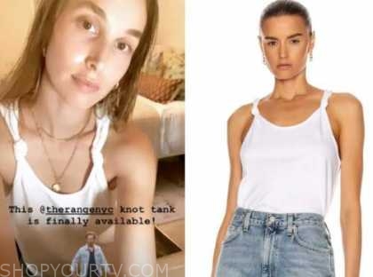 Celebrity Fashion Instagram Whitney Port S White Knot Tank Top Shop Your Tv