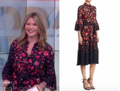 The Today Show: August 2020 Jenna Bush Hager's Floral Bell Sleeve Dress ...