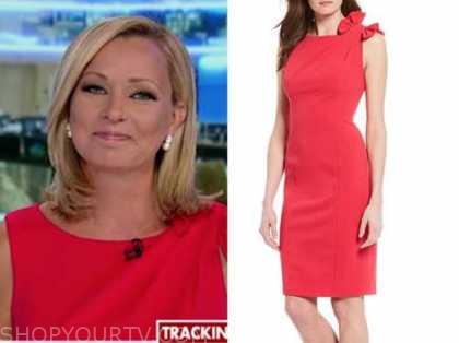 America's Newsroom: August 2020 Sandra Smith's Red Bow Shoulder Sheath ...