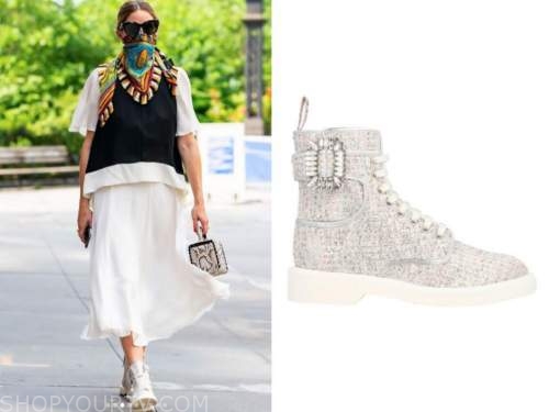 Celebrity Fashion: Instagram Olivia Palermo's Embellished High Top ...