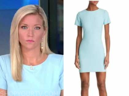 Fox and Friends: August 2020 Ainsley Earhardt's Light Blue Sheath Dress ...