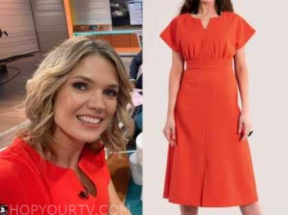 charlotte hawkins red dress this morning