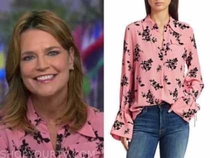 The Today Show: August 2020 Savannah Guthrie's Pink and Black Floral ...