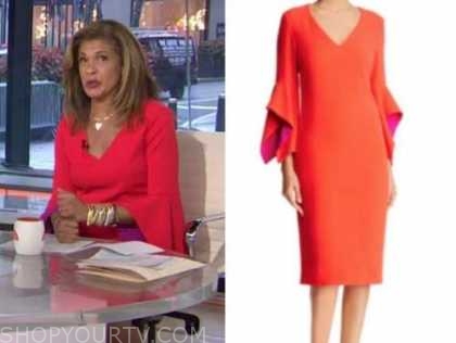 WornOnTV: Hoda's red blazer and leather leggings on Today