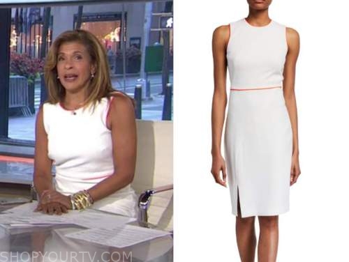 The Today Show: August 2020 Hoda Kotb's White and Red Contrast Trim ...