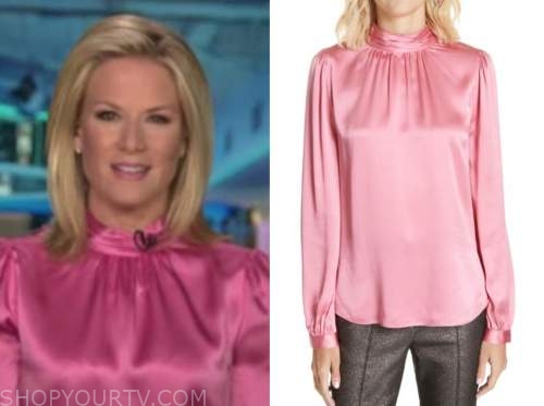 satin mock neck blouse