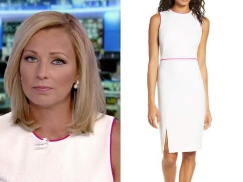 America's Newsroom: August 2020 Sandra Smith's White and Pink Contrast ...