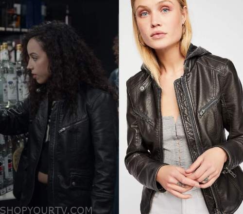 Trinkets: Season 2 Episode 2 Moe's Zip Leather Jacket | Shop Your TV