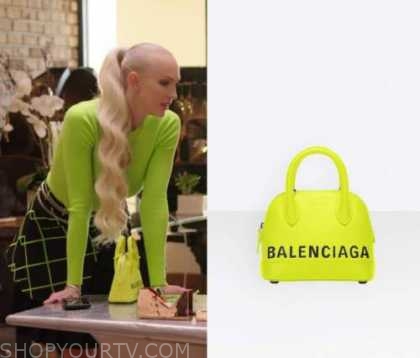 lime green balenciaga purse