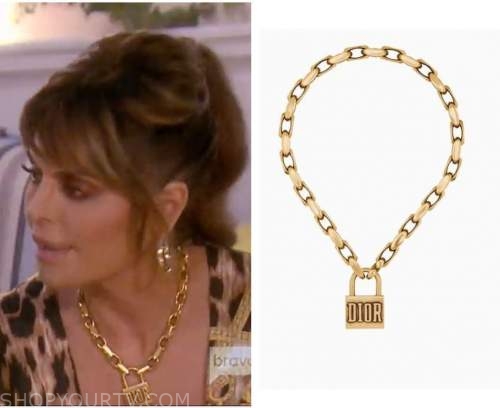 Rhobh Season 10 Episode 15 Lisa S Gold Padlock Dior Nekclace Shop Your Tv