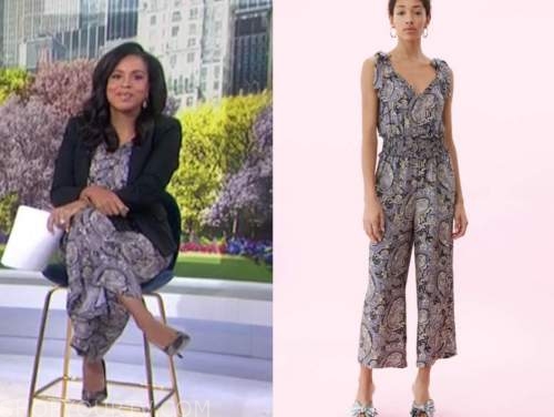 The Today Show: August 2020 Sheinelle Jones's Paisley Print Jumpsuit ...