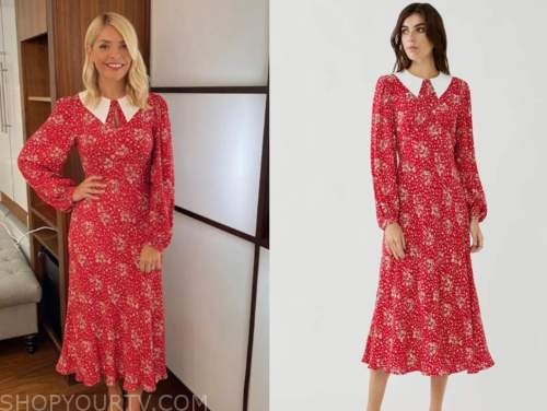 This Morning: September 2020 Holly Willoughby's Red and White Printed ...