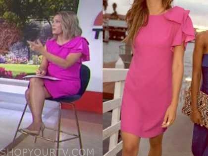 The Today Show: September 2020 Dylan Dreyer's Hot Pink Bow Shoulder ...