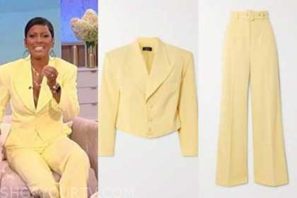 pale yellow pantsuit