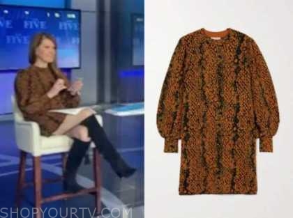 The Five: September 2020 Dagen McDowell's Brown Snakeskin Dress | Shop ...