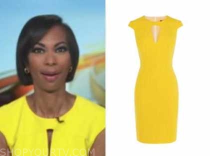 Outnumbered: September 2020 Harris Faulkner's Yellow Keyhole Sheath ...