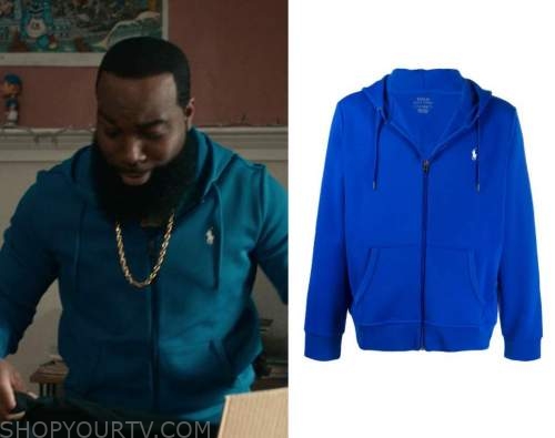 Woke: Season 1 Episode 4 Clovis' Blue Ralph Lauren Hoodie | Shop Your TV